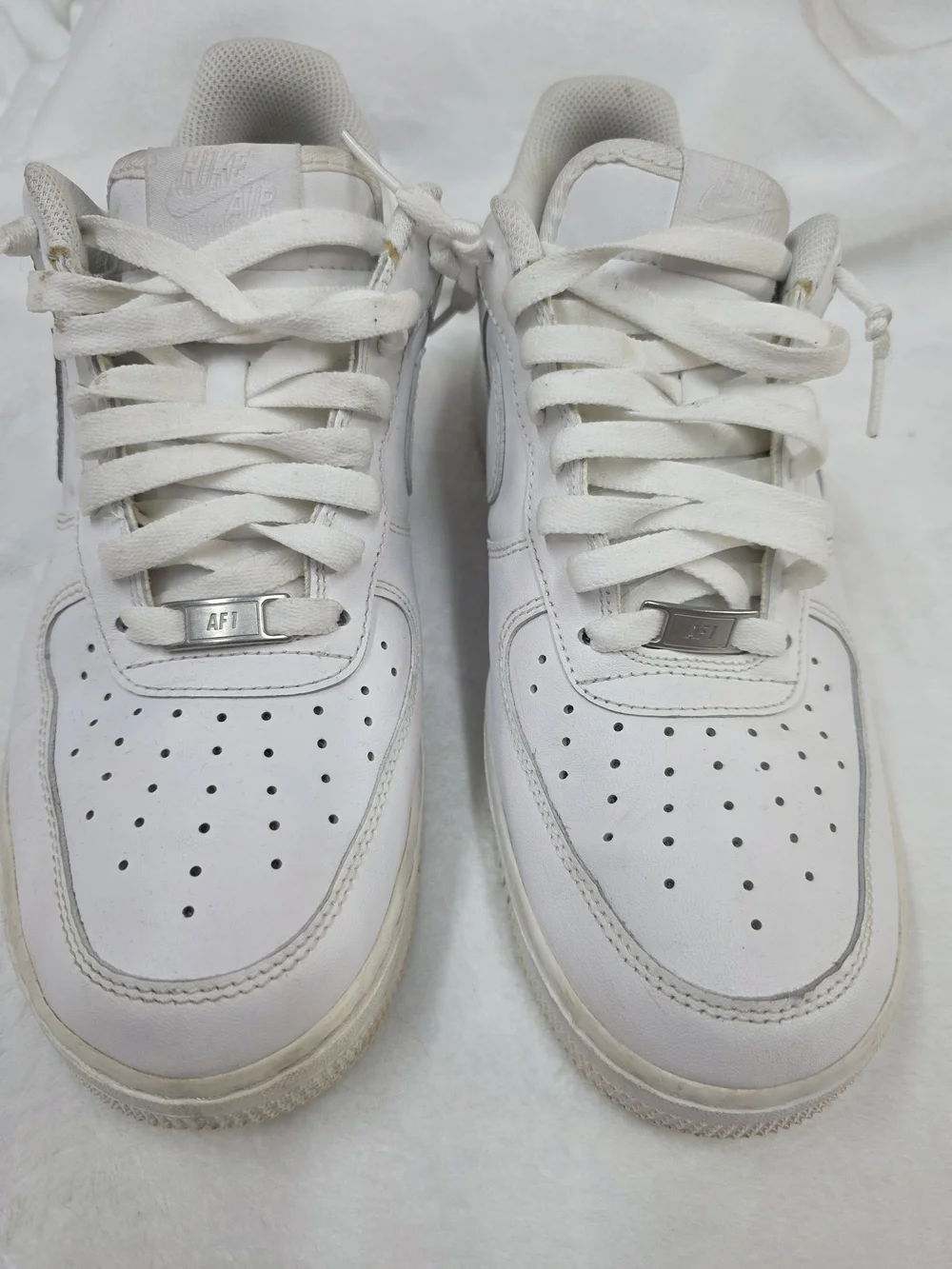 Mens Nike Air Force 1 '07 Low Top White Sneakers